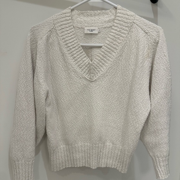 Darling v neck sweater in Chalk by The Reset! - Picture 3 of 4